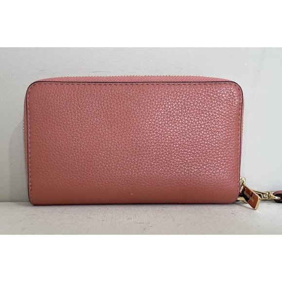 New Michael Kors Jet Set Travel Large Flat phone case Leather wallet Sherbert - Picture 3 of 4